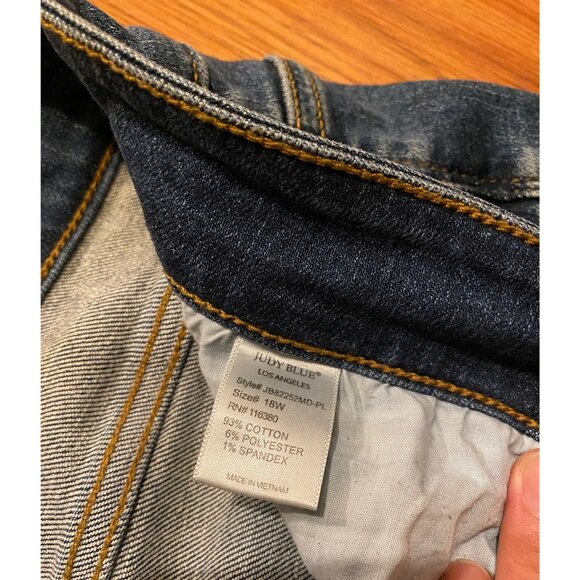 Judy Blue Jeans Womens 18W 28" Blue Skinny Fit Denim Pants JB82252MD-PL - Picture 4 of 8